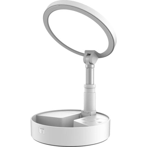 Folding LED Desk Lamp,USB Portable Nightstand Table Night Light Eye-Caring Reading Study Lamp for Kids Adult Living Room 180x53m