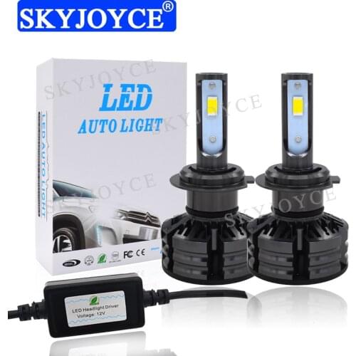 SKYJOYCE T6 Tri-Color H4 H7 H11 9005 9006 LED Headlight 60W 6000LM 3000K 4300K 6000K CSP Chips All In One 3-Color LED Fog Light