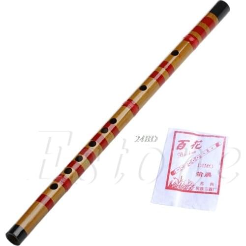 Traditional Long Bamboo Flute Clarinet Student Musical Instrument 7 Hole in F Key J24