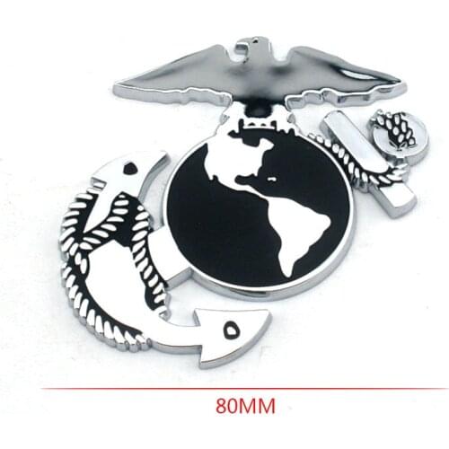 USMC SEMPER FI eagle globe and anchor car logo 3D US Marines corps car chrome emblem badge sticker decal