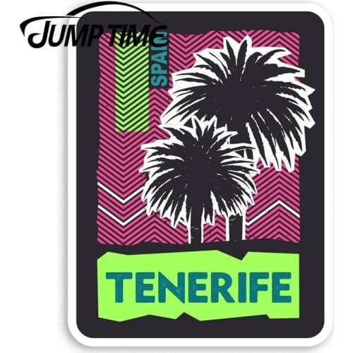 Jump Time Tenerife Spain Vinyl Stickers - Travel Holiday Sticker Luggage Window Bumper Decal Waterproof Car Accessories