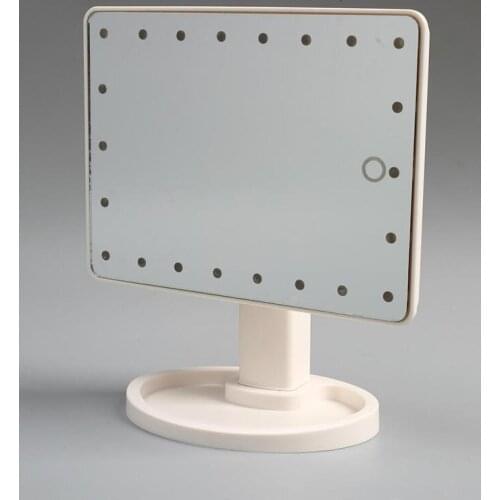 360 degree rotary large USB power 22 LED mirror light touch desk lamp for cosmetics make up