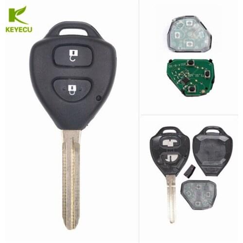 KEYECU 2Button 314.3MHz G Chip Replacement Remote Car Key Fob for Toyota Corolla Rav4 Hiace Tarago FCC ID:B41TH Free programming