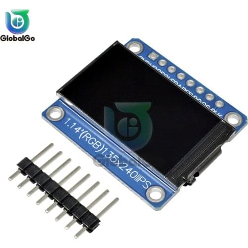 1.14 inch IPS HD TFT ST7789 Drive IC 135*240 SPI Communication 3.3V Voltage 4-Wire SPI Interface Full Color LCD OLED Display DIY