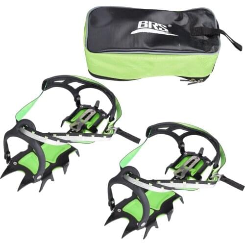 1 Pair 14 Teeth Ice Crampons Anti Slip Shoe Grips Spikes Cleats for Outdoor Snow Hiking Climbing