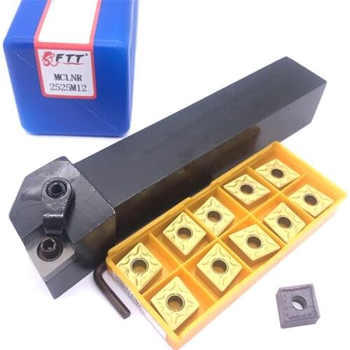 1pcs MCLNR2525M12 Turning holder +11pcs CNMG120408 Inserts CNC turning tool MCLNR External Lathe Cutting Tool