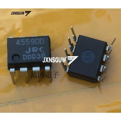 10pcs Original JRC NJM4559DD IC Chipset 4559 Adapter Converter Operational Amplifier 4559 4559DD DIP8 Dual op amp made in Japan