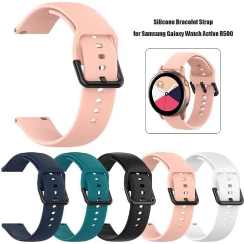 20mm watch band for Galaxy Watch Active SM-R500 Women Silicone Wristband for Galaxy Watch 42mm/Galaxy Active 40mm Smartwatch