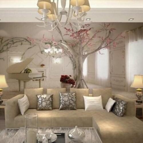Beibehang 3D piano comfortable interior space large mural tree romance custom photo wallpaper papel de parede 3d wallpaper