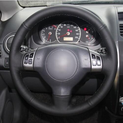 Black Artificial Leather Car Steering Wheel Cover for Suzuki Swift Sport 2005-2011 Splash 2007-2015 Opel Agila Vauxhall