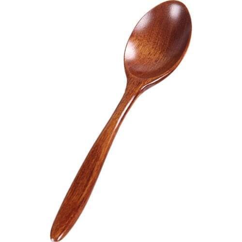 1pc Wood Handmade Wooden Spoon Cooking Utensil Coffee Tea Mixing Spoons Breakfast Lunch Dinner Rice Flatware WS546