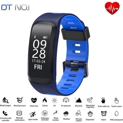 DTNO.1 F4 Original Smart Watch Bluetooth Smart Bracelet Push Message Fitness Sleep Tracker Sports Smartwatches For IOS Android