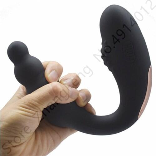 Double-head Vibrator U shape anal dildo plug butt prostate massage vaginal clitoris Stimulate sex toys For Women Masturbation