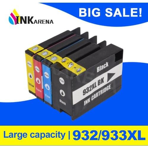 INKARENA Replacement for HP 932 933 XL Ink Cartridge For HP932 932XL 933XL Officejet 6100 6600 6700 7110 7610 7510 Printer