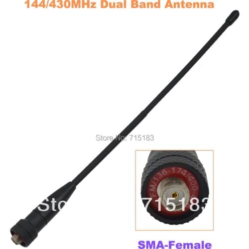 J0125A SMA-Female 144/430MHz Dual Band Antenna for Baofeng UV-5R,UV-B5,UV-B6,Quansheng TG-UV2,Wouxun KG-UVD1P,KG-UV6D etc