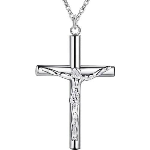Pendant 925 fashion Jewellery silver Necklace for women men free shipping Best Selling jewelry crucifix /auga GY-AN114