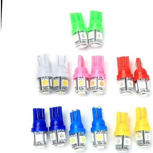 1pcs LED Car Width Lamp T10 5050 5SMD Car Lamp Super Bright Plate Turn Signal Light Bulb Car Accessries Interior Car Styling