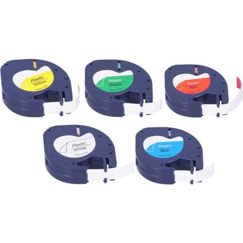 Print Label Tape Label Tape Replacement for DYMO LETRATAG Machine Ribbon DIY Print Accessories12MM x 4M
