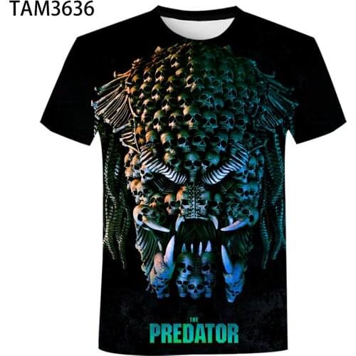 Skeleton 3D Printing 2021 Boys Girls Summer Fashion Short Sleeve Children Street Non Mainstream Lightweight Loose Top Wholesale