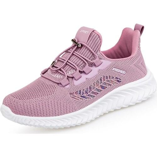 Hot Btand Sneakers 2021 Comfy Women Running Shoes Female Light Soft Sport Shoes Lady Platform Jogging Walking Trainers Red Cheap
