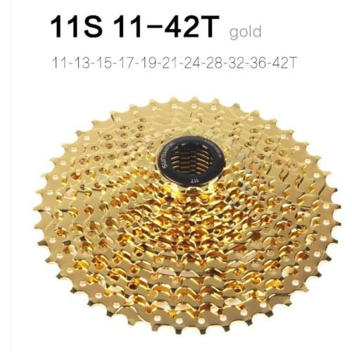 Bicycle Freewheel Mountain MTB Flywheel 11 Speed 11-42T Bicycle Wheel Cassette Freewheel bike parts gold /silver