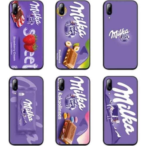 Cute Chocolate Milka Phone Case For Vivo Y91c Y17 Y51 Y67 Y55 Y7s Y81 Y19 Y97 Y93 V17 vivos5