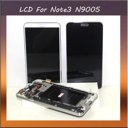 N9005 LCD For Samsung Galaxy NOTE 3 Note3 N9005 LCD Display Touch Screen with Digitizer Bezel Frame Assembly Replacement