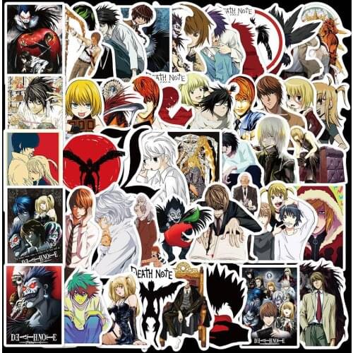 50pcs/set Death Note Sticker Cosplay Prop Anime Accessories Waterproof PVC Graffiti Stickers