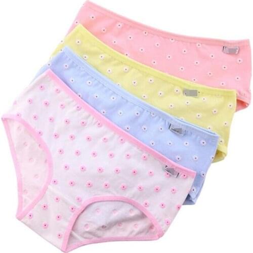 2019 NEW 4Pcs/Lot Cute Girl Panties Underwear Briefs Cotton Lingerie Soft Comfortable Panty TWY-918-4p