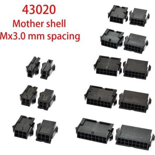 20pcs/lot NEW Original 43020 female housing mx3.0 mm spacing connector 43025 empty connection female double row connector