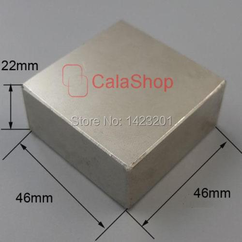 One pcs 46x46x22 Magnets Block Neodymium N50 Disc Rare Earth Super Strong Fridge Magnet