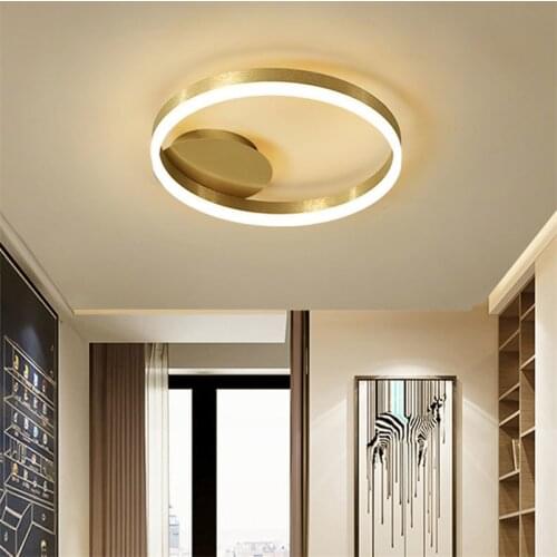 Ceiling Master bedroom LED ceiling light simple modern living room light creative ring study balcony room light atmosphere warm