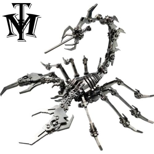 Robot Insect Scorpion Stainless Steel Metal 3D DIY Model Kits Puzzle Kids Toys Boy Splicing Hobby Scorpio Building Brinquedos