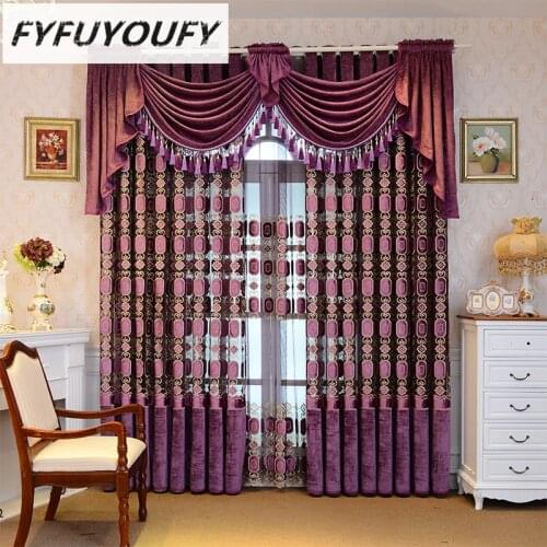 Europe style gorgeous curtain for living room,smooth flannelette curtain in kitchen,embroidered tulle curtain for bedroom Window