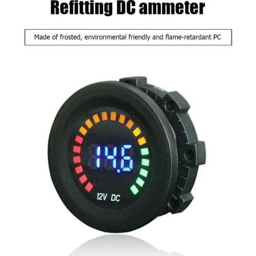 LED Digital Color Display Voltmeter Volt Panel Meter for 12V Car Motorcycle MGO3
