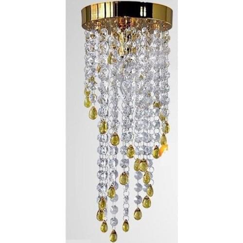 High Quality Dia15*H41cm E14 Modern K9 Crystal LED Chandelier Balcony Christmas Bedroom lamp Hall Luxury Corridor Lights