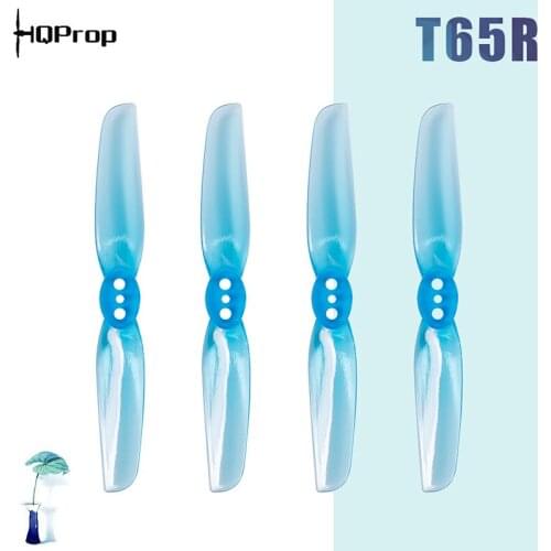 High Quality Hq Prop T65r 65mm 2 Blade Crystal Blue Propeller Cw Ccw Prop Compatible Iflight Beemotor 1103 Motor For Fpv Drone