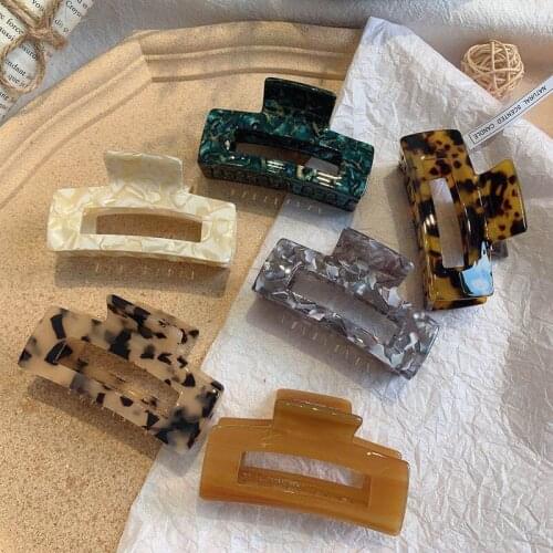 Acrylic Nice Gift Crab Claws Clamp for Girl Women Leopard Print Korean Style 1Pcs Fashion Hair Accessories Oversize Hairpin