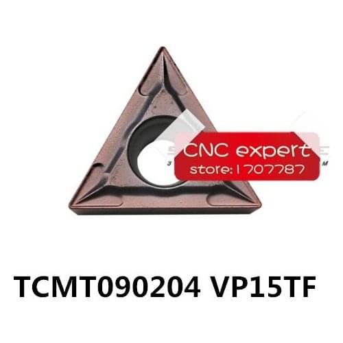 10pcs TCMT090204 VP15TF carbide inserts for STFCR/STUCR,Turning Blades for Steel and Stainless Steel