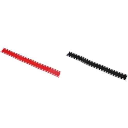 2 Sets 50x4.5cm DIY Fuel Gas Tank Decal Sticker for Cafe Racer Black+Red