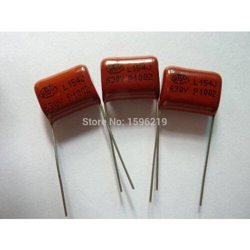 20pcs CBB 154 630V 154J CBB21 0.15uF 150nF P15 Metallized Polypropylene Film Capacitor