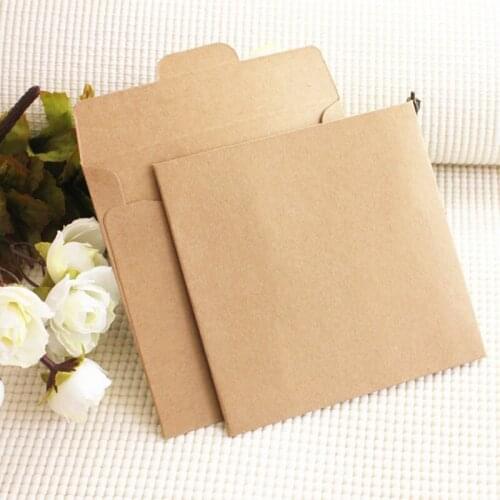 2000pcs Kraft Paper CD Envelope Bag Peach Heart Single Piece Loaded Western Style Retro Style Package NO405