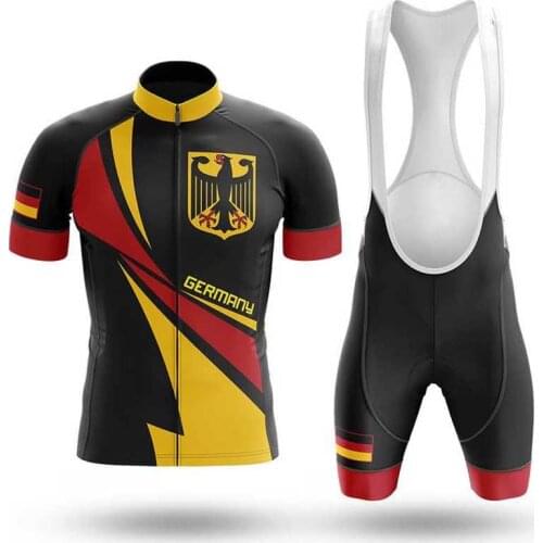 2021 Germany Bicycle Jersey Pro Mountain Bike Wear Team Mens Cycling Clothes Suit Quick Dry Camisa De Ciclismo Cyclist Outfit