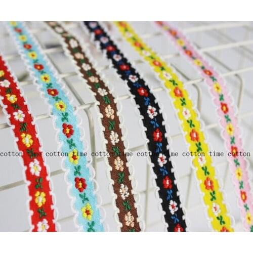 22yards 1.2cm Flower Trim Mini Tassel Embroidery Ribbon trim accessory for bag garment home deco 2style