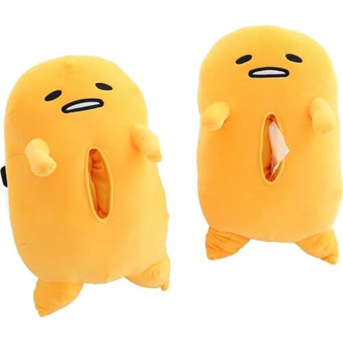 40*30cm Lazy Egg Tissue Box Car Armrest Box Universal Cartoon Cute Plush Tissue Box Cover Holder Car Interior Products Decora