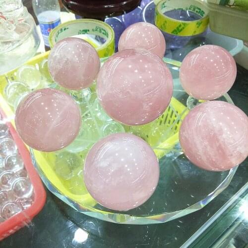 7pcs NATURAL Crystal sphere Seven Star Group ball Chakra GemStone ball reiki healing with Transparent glass base