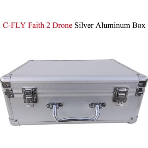 C-FLY Faith 2 RC Drone Silver Aluminum Box Waterproof Storage Accessories Suitcase Shockproof Protection Box carry bag