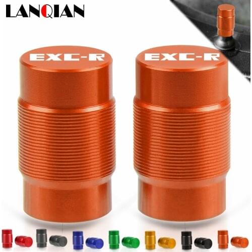 For EXC-R Motorcycle Aluminum Wheel Tire Valve Stem Caps Airtight Covers 400 450 525 530 EXCR EXC R Accessories