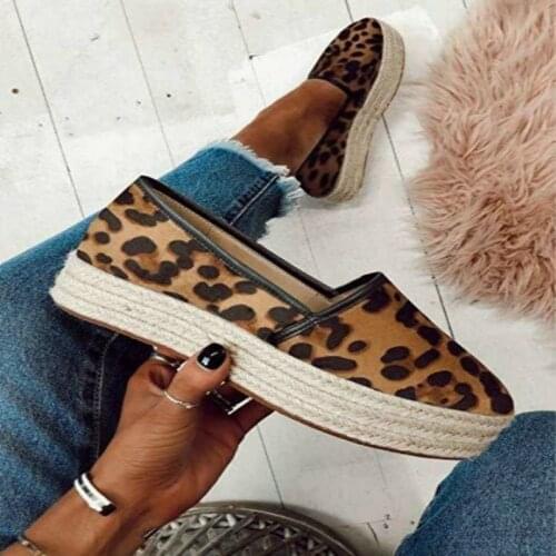 New 2020 Espadrilles Women Flat Shoes Casual Slip On Shoes Thick Bottom Lazy Loafers Comfortable Footwear