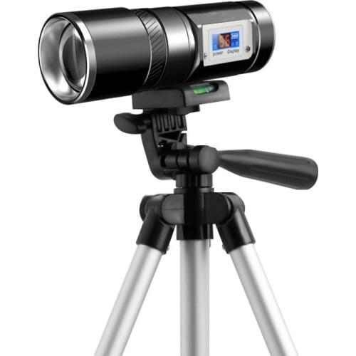 15W Fishing Light Flashlamp Blue White Yellow Light Fishing Lamp Liquid Crystal Display Zoomable LED Flashlight Hunting Camping